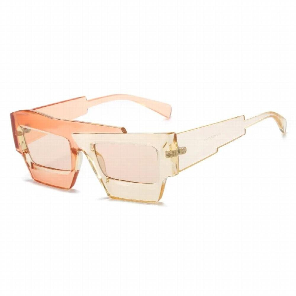 Irregular Square Sunglasses Women Retro Trending Double Eyewear Shades UV400 Men Vintage Gradient Punk Eyewear-image-OPC-PCRTDM2-NEW