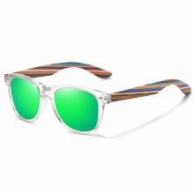Polarized Sunglasses for Boys and Girls with Recycled Frames and Wood Temples S5062