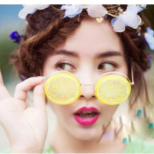 MINCL/ Hot Lemon Glasses Creative DIY Beach Wedding Photography Studio Photos Funny Sunglasses Glasses Props LXL