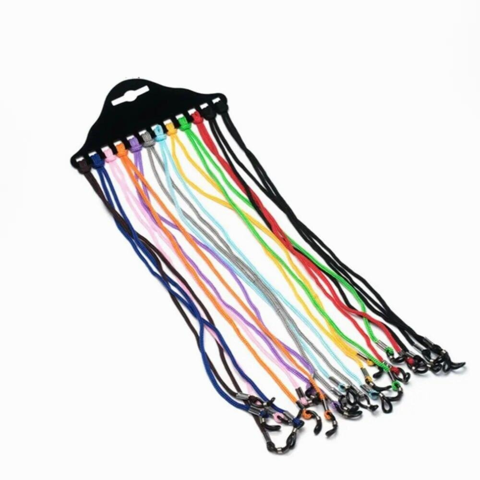 Multicoloured 12Pcs Anti-Lost Nylon Eyeglass Cord Sunglasses Reading Glass Neck Strap Eyeglasses Accessories