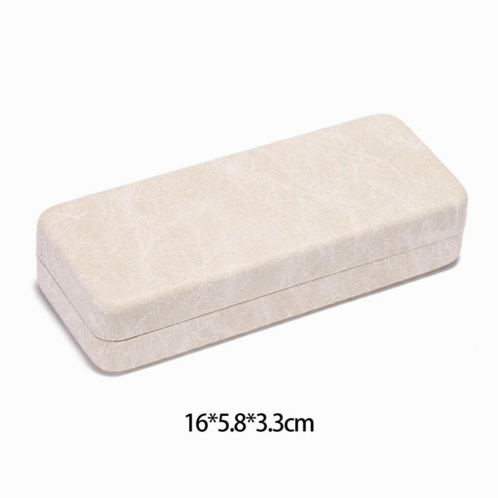 High Leather Glasses Box Stress Resistant Myopia Presbyopia Sunglasses Goggles Flocking Lining Universal Eyeglasses Box