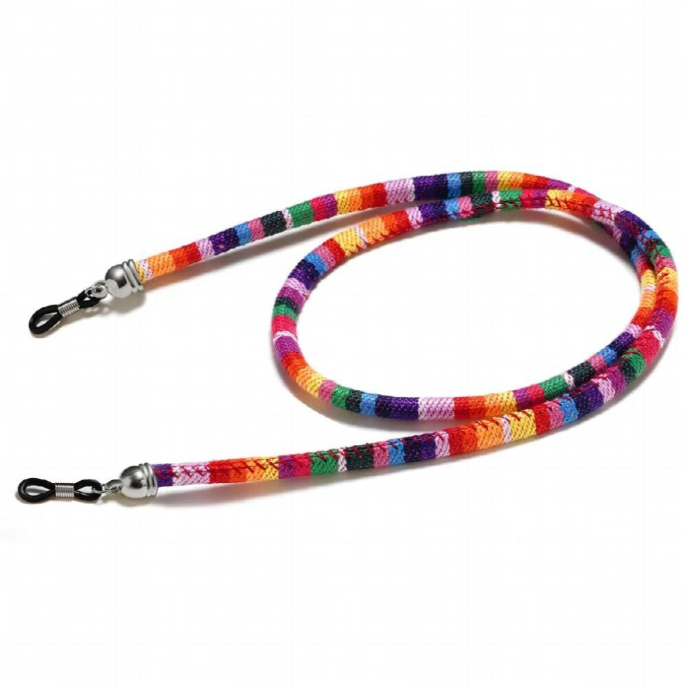Summer Colored Round Rope Eyeglass Cotton Sunglasses Neck String Cord Retainer Strap Eyewear Lanyard Holder Rope Glasses Chain