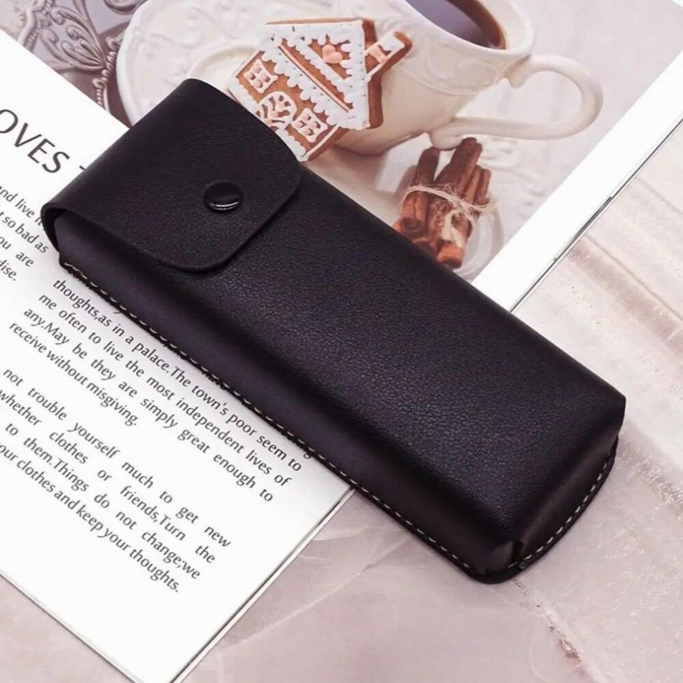 Multicoloured Retro Pu Portable Waistpack Glasses Case Glasses Storage Bag Resistant Snap Closure Soft Bag Sunglasses Case Accessories
