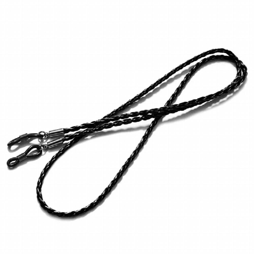 Black 70Cm Pu Leather String Glasses Chain Cord Lanyard Anti-Slip Sunglasses Chains Strap Eyewear Eyeglasses Rope For Women Men