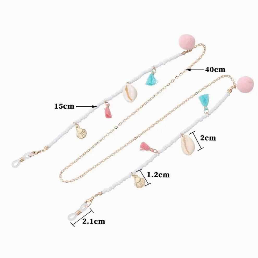 Multicoloured Reading Glasses Chain Beads Glasses Chain Lanyard Glasses Strap Sunglasses Cords Casual Glasses Accessories