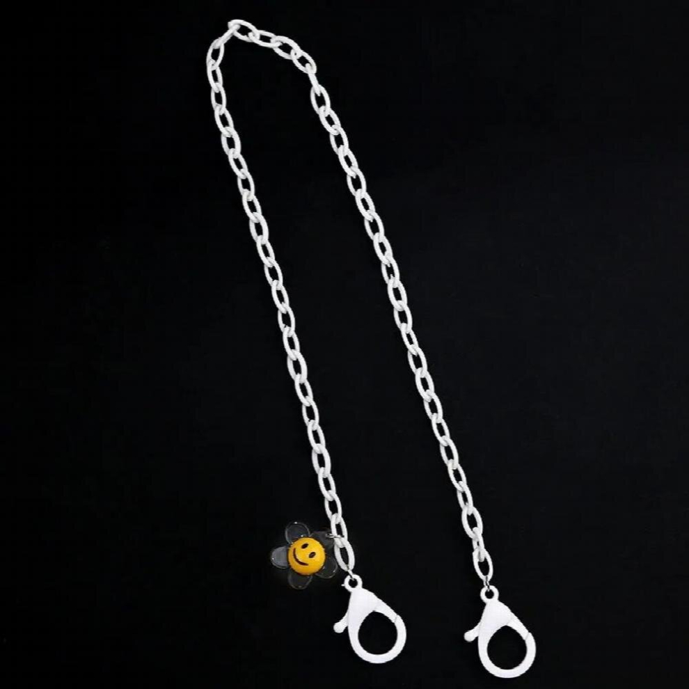 Glasses Chain For Kid Anti-lost Flower Smile Face Charm Sunglass Reading Glasses Lanyard Holder Mask Strap Hang on Neck