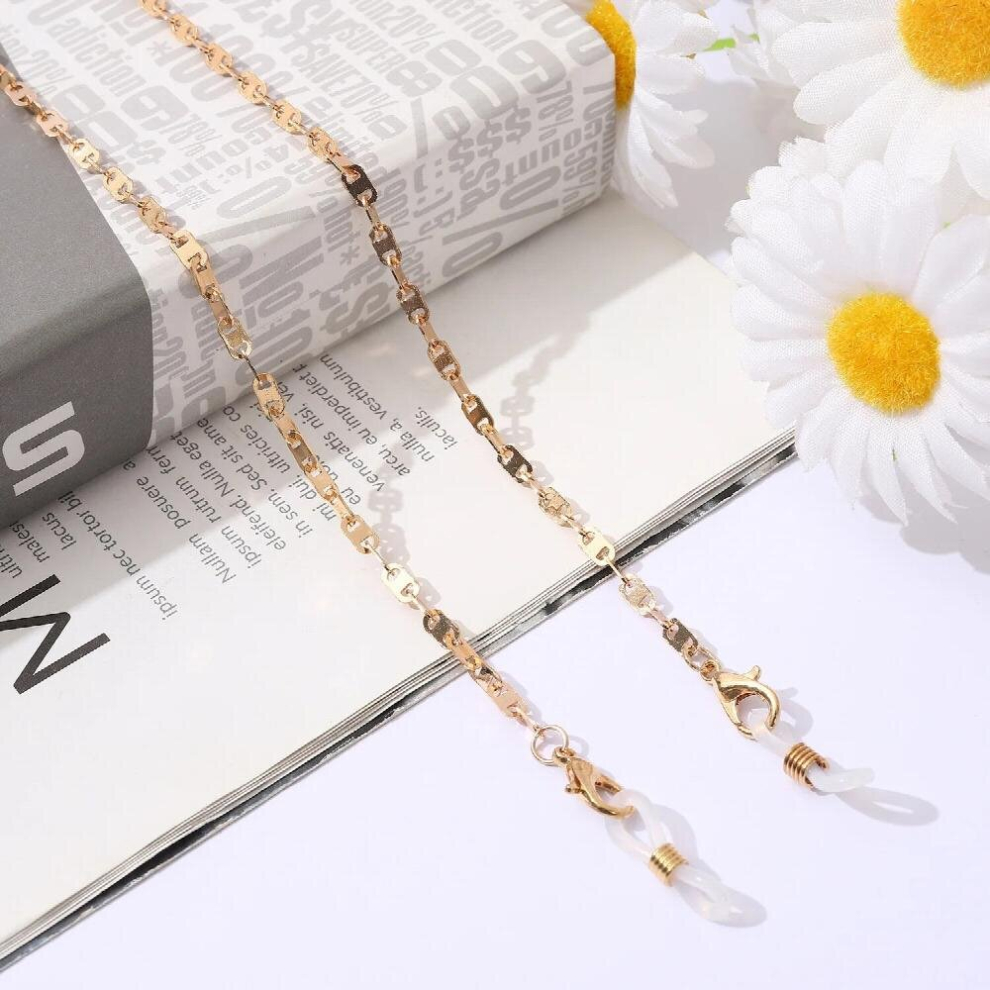 Sunglasses Mask Chain Lanyard Geometric Metal Non-slip Glasses Chain Lanyard Jewelry for Women Gift