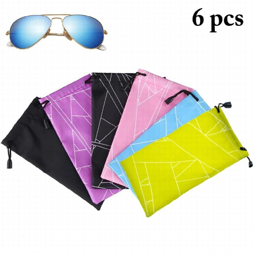 6pcs/lot Soft Cloth Glasses bag sunglasses case Waterproof Dustproof eyeglasses pouch Eyewear Accessories Speckle Solid