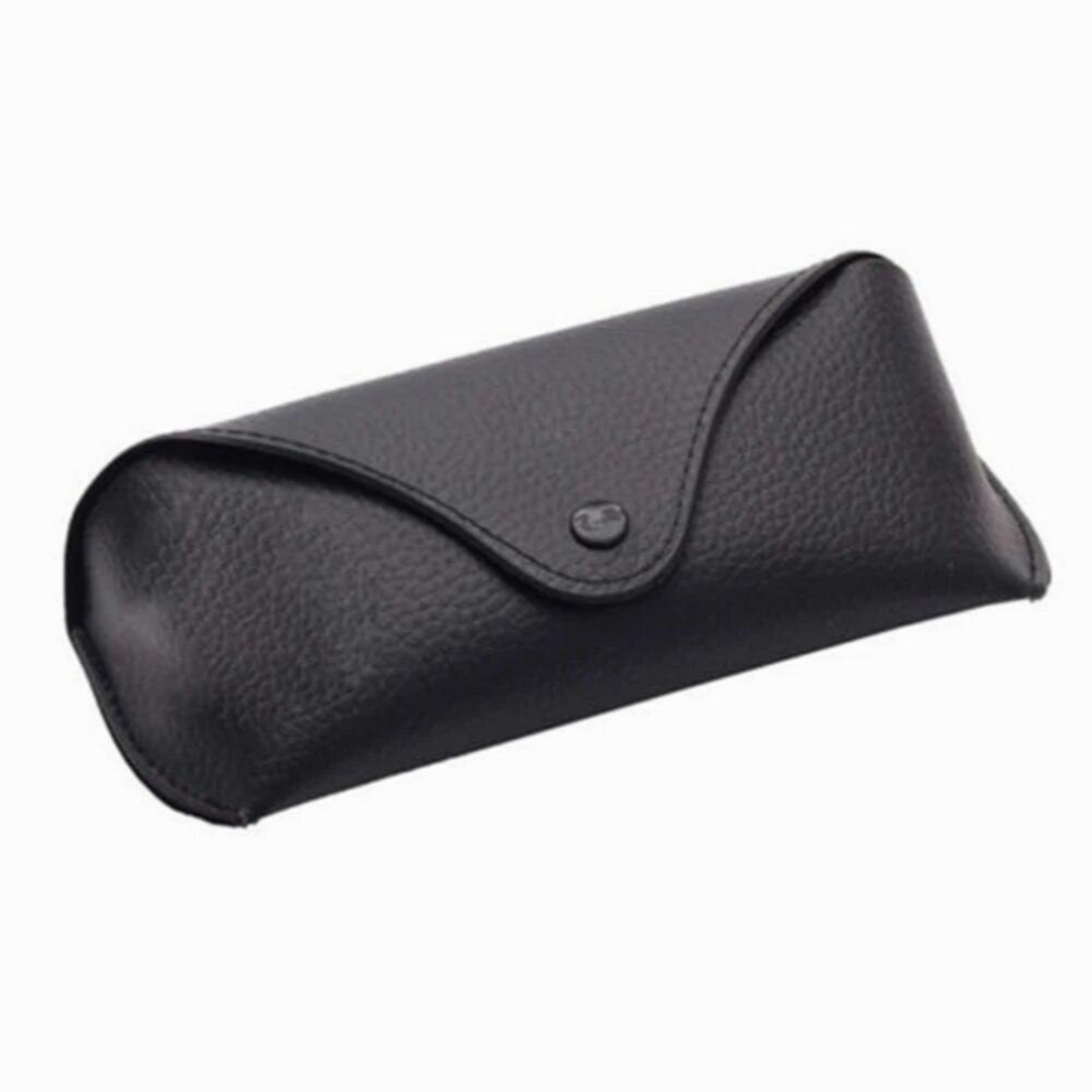 Portable Women Men Faux Leather Button Buckle Eye Glasses Sunglasses Holder Box Case Cover