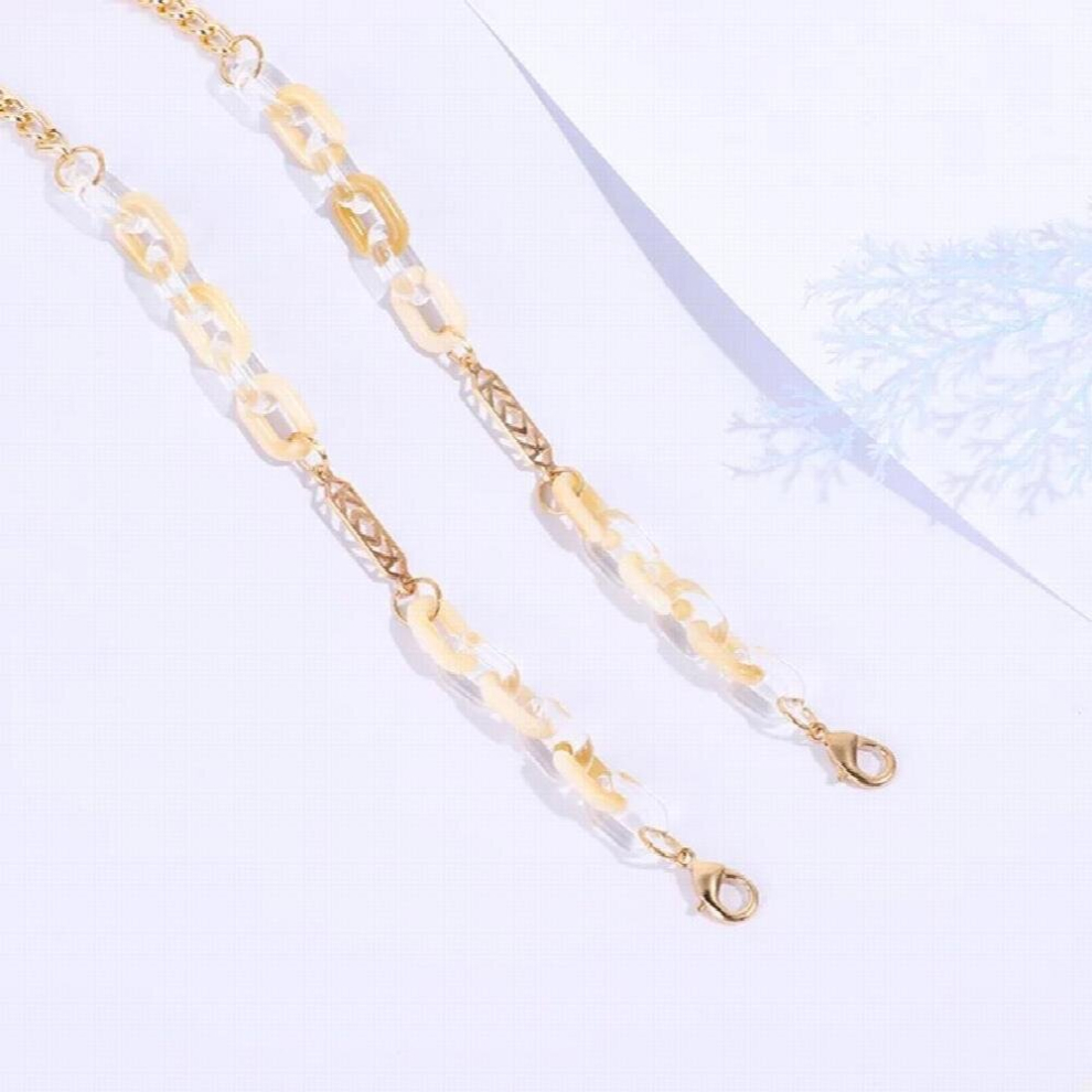 Sunglasses Mask Chains Face For Women Men Lanyard Creative Acrylic Crystal Eyeglasses Chains Jewelry