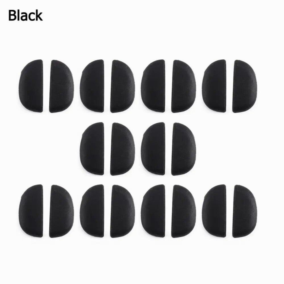 Multicoloured 10Pairs Anti-Slip Soft Silicone Nose Pads For Glasses Push On Nose Pads Repair Tool For Eyeglass Sunglasses Eyewear Accessories