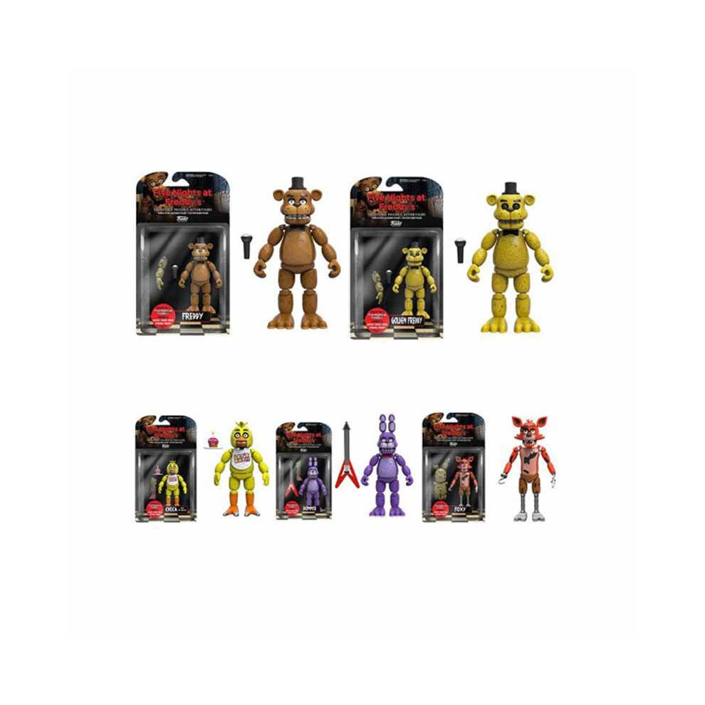 (5Pcs Set) Game Five Nights at Freddy's FNAF Joint Movable Detachable Figures Gift