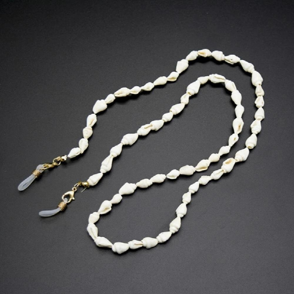 White Sunglasses Chain Small Conch Shell Eyewears Cord Neck Strap Rope Necklace Eyeglass String Lanyard Reading Glasses Chain