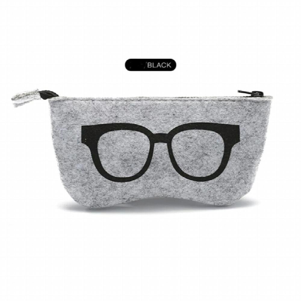 4 Portable Soft Zipper Reading Glasses Protector Sunglasses Pouch Felt Glasses Case Bag Sunglasses Case Box