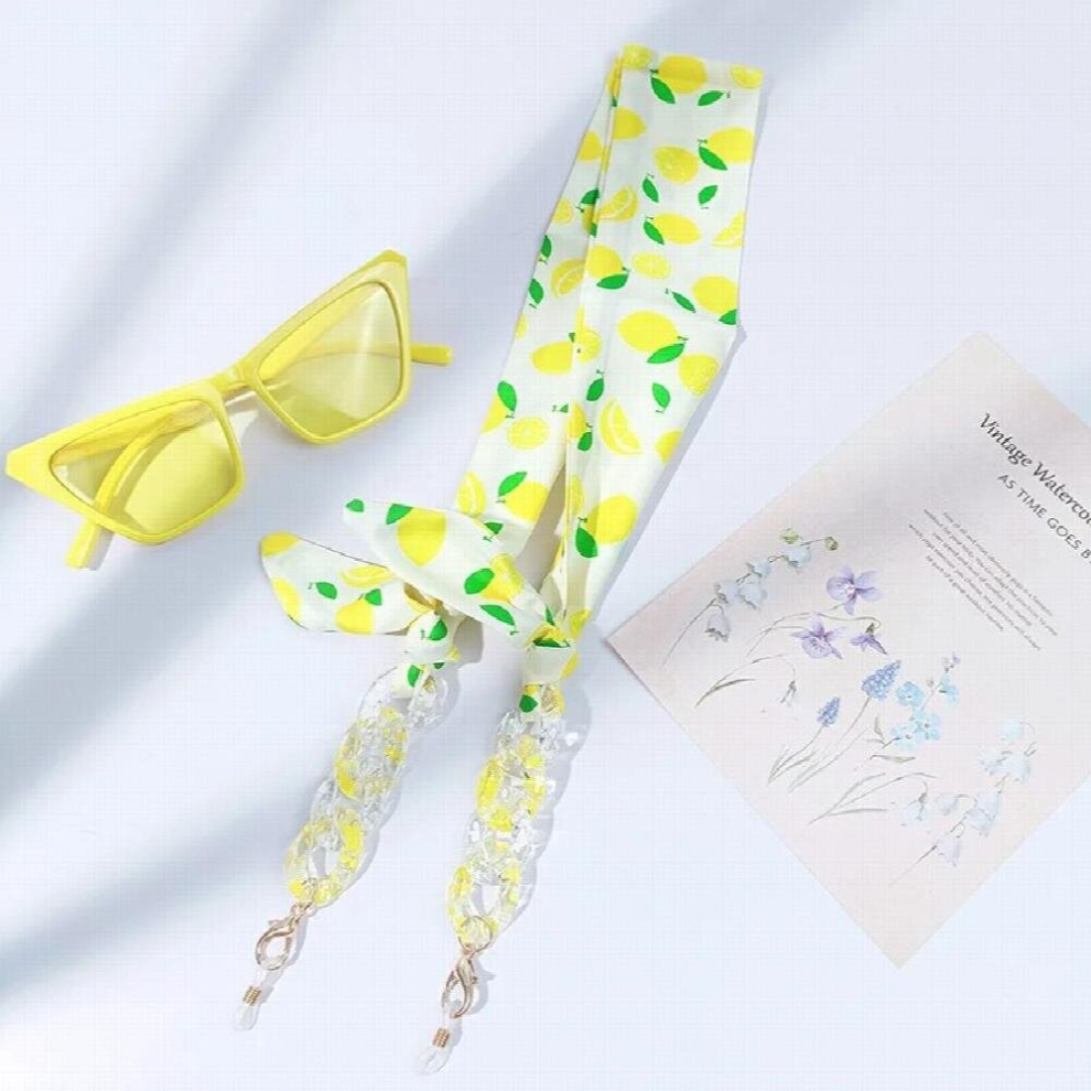 Candy Acrylic Scarf Windproof Glasses Chain Jewelry Accessories Lanyard Flower Sunglasses Mask Holder Neck Strap for Women
