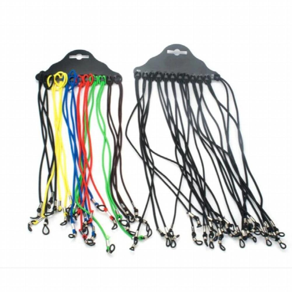 Black Lymouko 12Pcs/Lot Multicolor High Elastic Sport Glasses String Cord Sunglasses For Nonslip Lanyard Neck Rope Strap