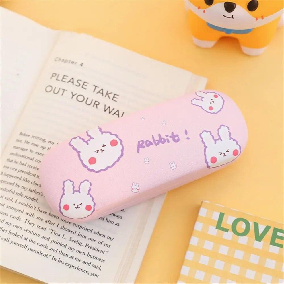 Multicoloured Cartoon Pattern Folding Glasses Case Men Women Pu Leather Sunglasses Case Portable Eyewear Protector Cover
