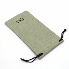 Plain Glasses Pouch 1pc Microfiber Portable Soft Dust Proof Eyewear Container Sunglasses Bag Colorful Linen Drawstring