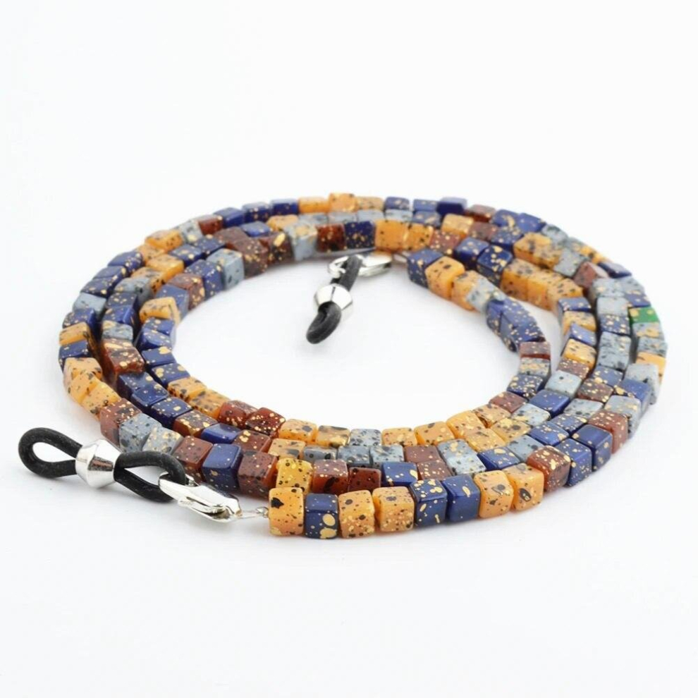 Multicoloured Retail Square Beaded Eyeglass Sunglasses Acrylic Beads Chains Eyewear