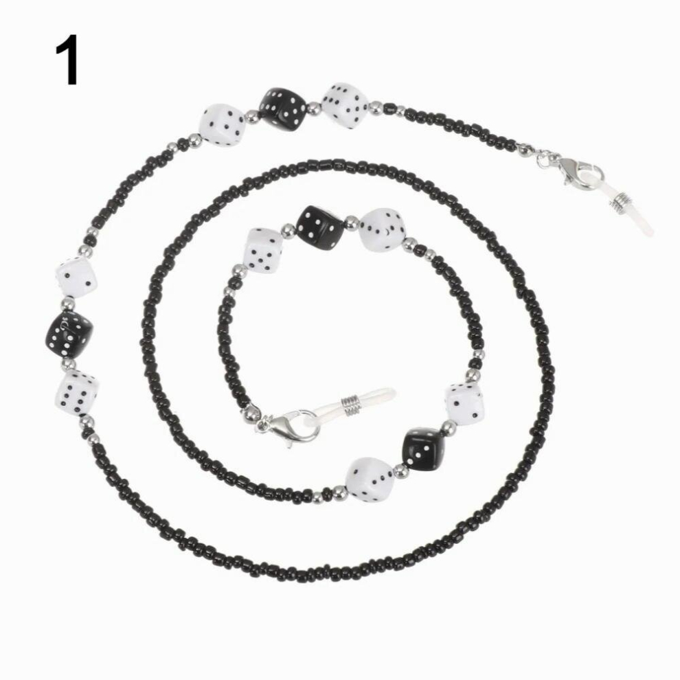 Glasses Chain Holder Acrylic Beaded Glasses Holder Strap Anti-lost Sunglasses Lanyard Eyewear Braid Anti-slip Necklace