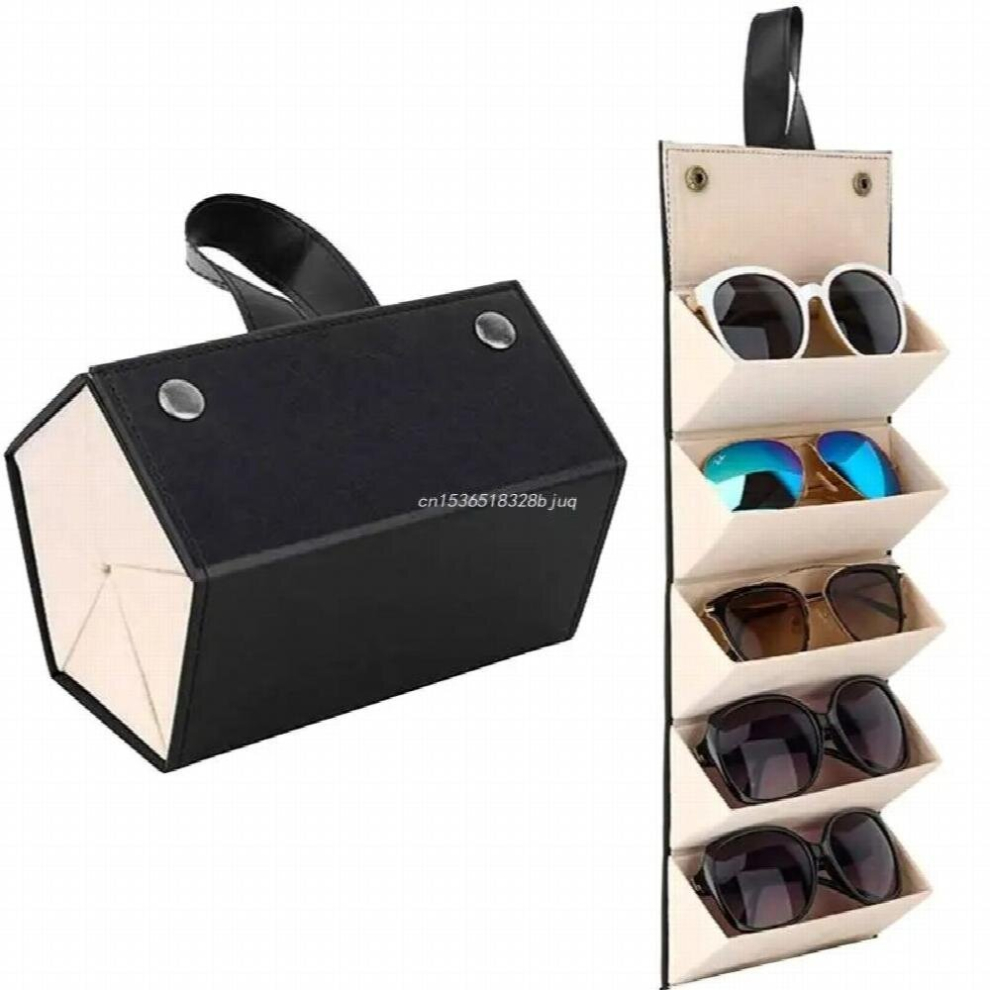 Multi-Purpose Sunglasses Storage Box 5 Slots Portable Glasses for CASE Foldable Storage Box Various Glasses Packaging