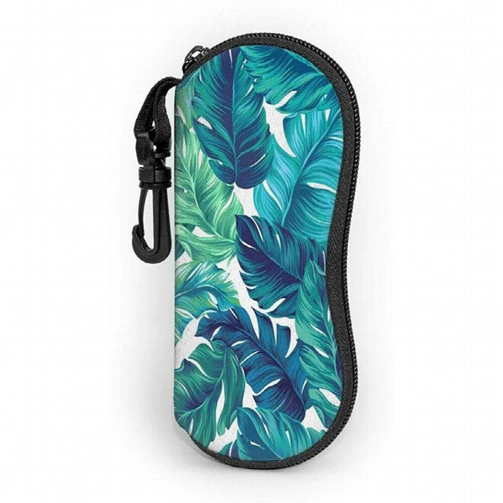 Multicoloured Tropical Sunglasses Case Ultra Light Portable Neoprene Zipper Eyeglass Soft Case