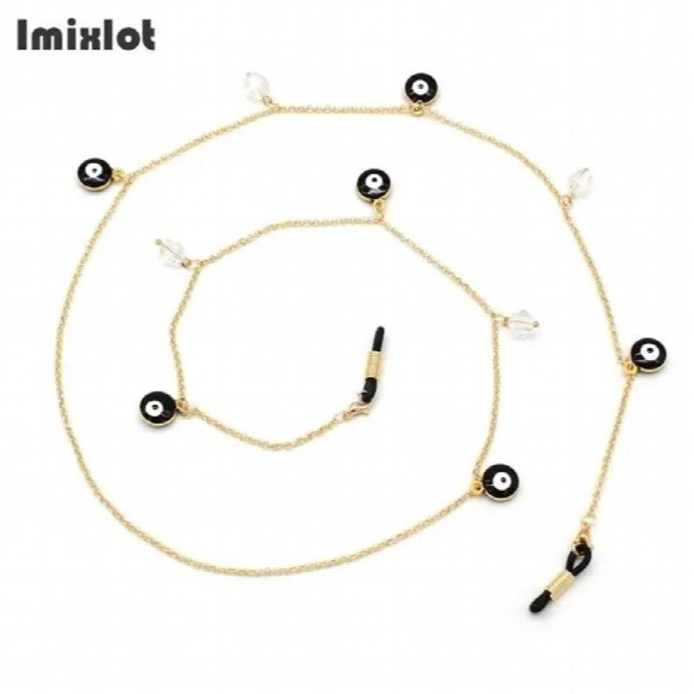 Multicoloured Boho Evil Eyes Resin Beads Glasses Chains Lanyard Face Mask Chain Holder Eyeglass Rope Sunglasses Cord Neck Strap Gift For Women
