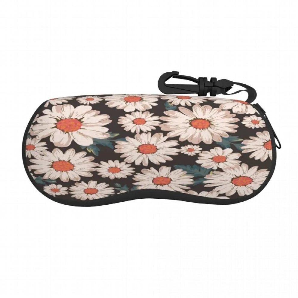Glasses Case Soft Glasses Bag Flower Daisy Pattern Portable Sunglasses Box Bag Eyeglasses Case