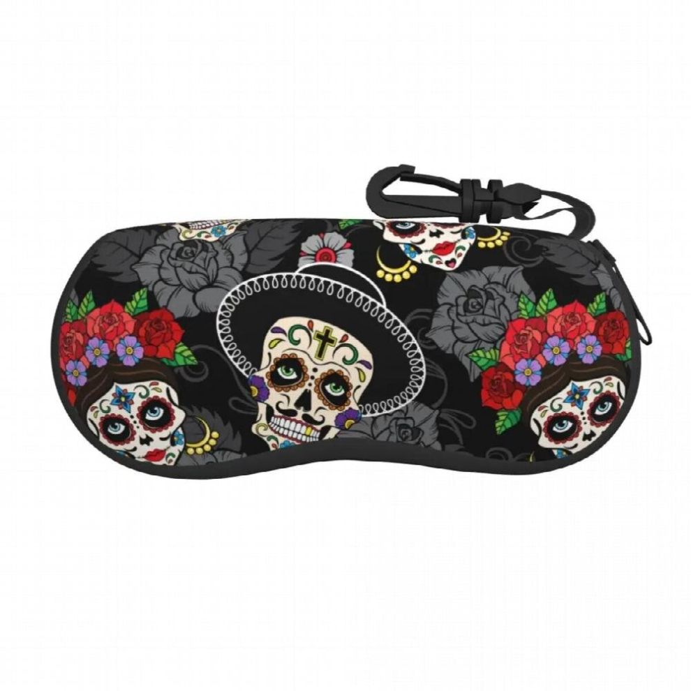 Glasses Bag Protective Case Of The Dead Sugar Skulls Women Men Sunglasses Case Box Reading Eyeglasses Box Accessories