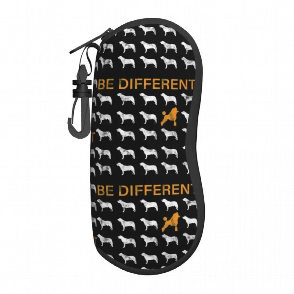 Poodle Valentine Vertical Glasses Case Animal Print Reading Key Chain Sunglasses Pouch Soft Men Women Eyewear Organizer