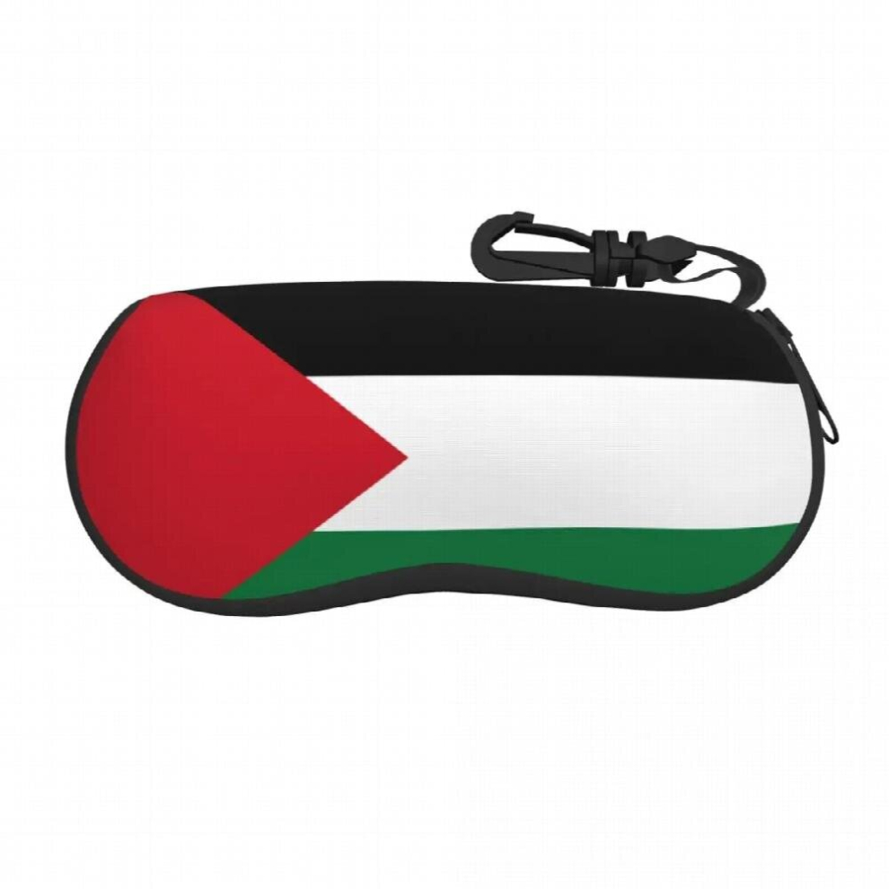 Portable Eyewear Case Cover Flag Of Sunglasses Soft Glasses Box With Lanyard Zipper Eyeglass Protector