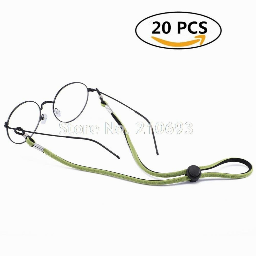 20pcs Sport Glasses Cord Anti Slip Eyeglasses Chain Sunglasses Cord Holder Green