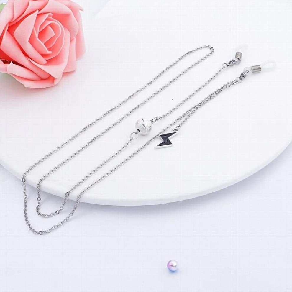 1pc/10pcs/lot Metal Silver Bead Lightning Eyeglass Chains Sunglasses Neck Cord Holder Eyeglass chains retail