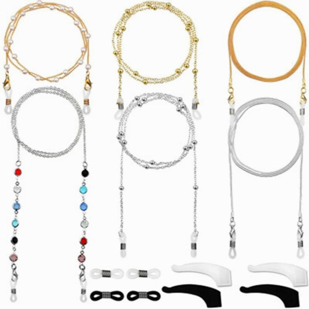 Women Sunglasses Chains Acrylic Sunglass Chains With Crystal Beads Eyeglass Chains Crystal Cord Jewelry A86953