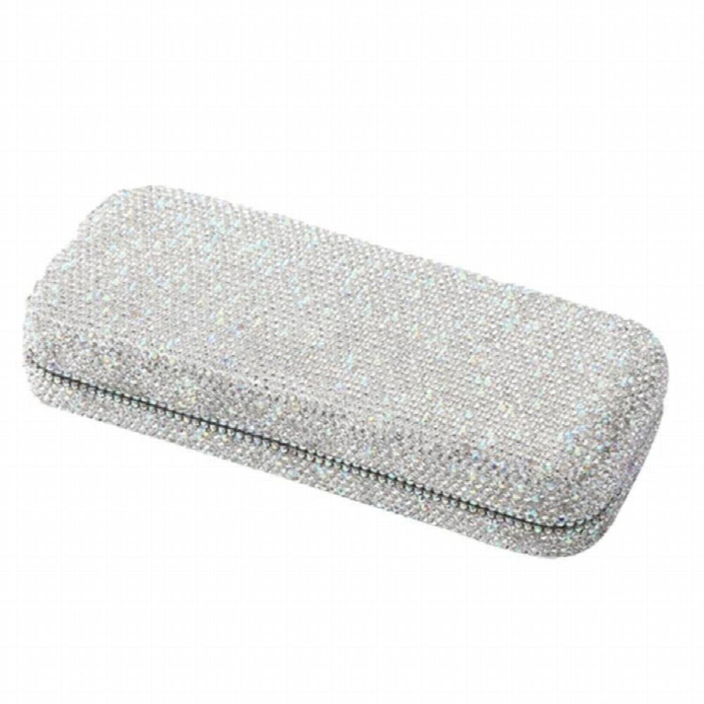 White Bling Sunglasses Case Rhinestone Glasses Case For Car Eyeglasses Case Hard Glasses Box Eyewear Case Eyeglasses Holder