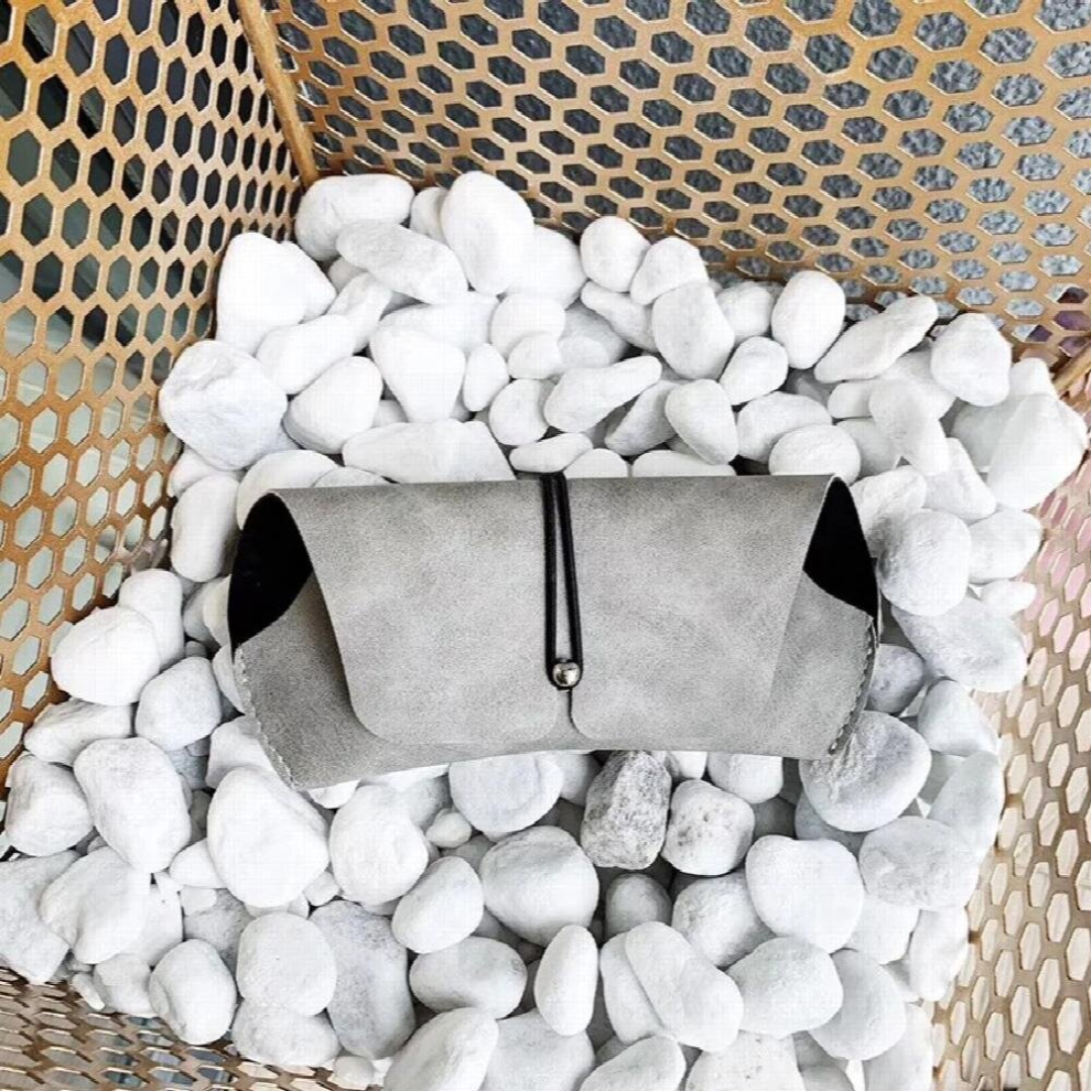 Portable Sunglasses Box Bag Eyewear Protector Retro Portable Frosted Leather Sunglasses Storage Sun Eye Box