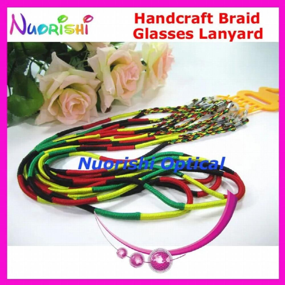 Multicoloured 6Pcs Art Handcraft Polypropylene Silk Sunglass Eyewear Glasses Eyeglass Cord Chain Lanyard L639