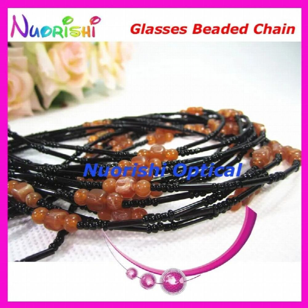 Multicoloured 6Pcs Nice Beaded Steel Wire Rope Eyeglass Sunglasses Eyewear Spectacle Chain Cords Lanyard L849