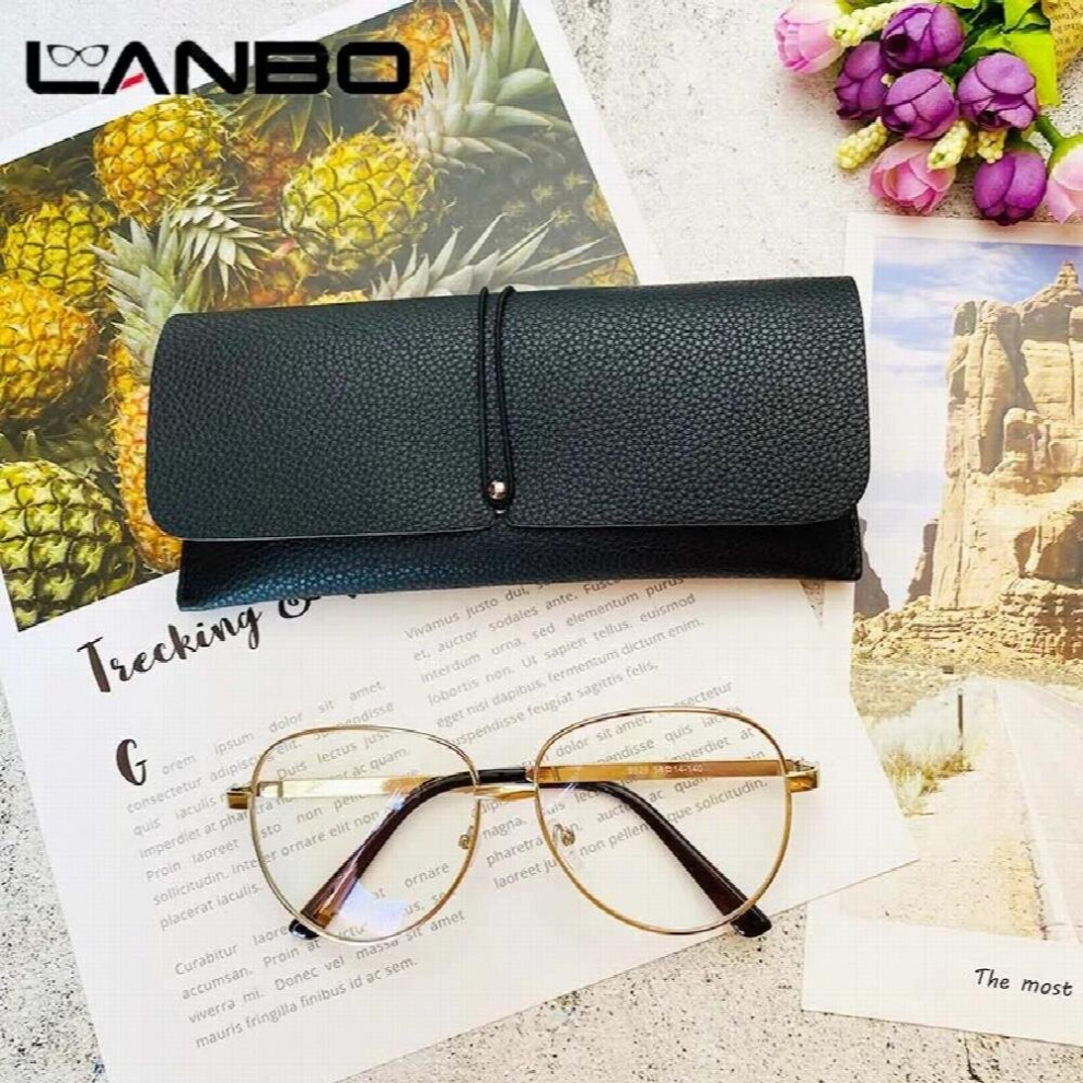 Portable Glasses Case Magnetic PU Leather Fold-able Sunglasses Eyeglass Box Holder Eyewear Accessories