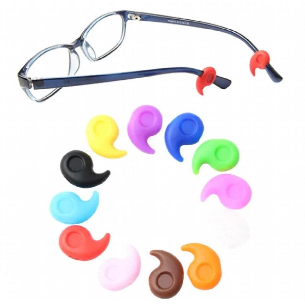 White Dheh04 200Pcs Silicone Sunglasses Eyeglasses Anti Slip Ear Hook Temple Tip Holder Glasses Holder Accessories