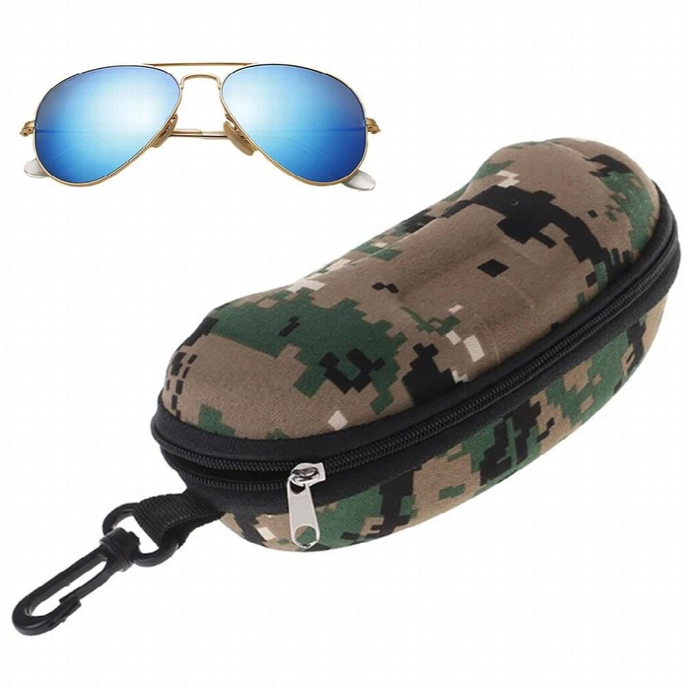 Camouflage Portable Eyeglasses Eyewear Sunglasses Reading Glasses Carry Bag Hard Zipper Box Travel Pack Pouch Case