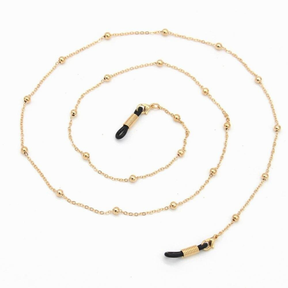Multicoloured 10Pc/Lot Metal Sunglasses Chain With Metal/Pearls Beads Neck Cord Holder Eyeglass Lanyard