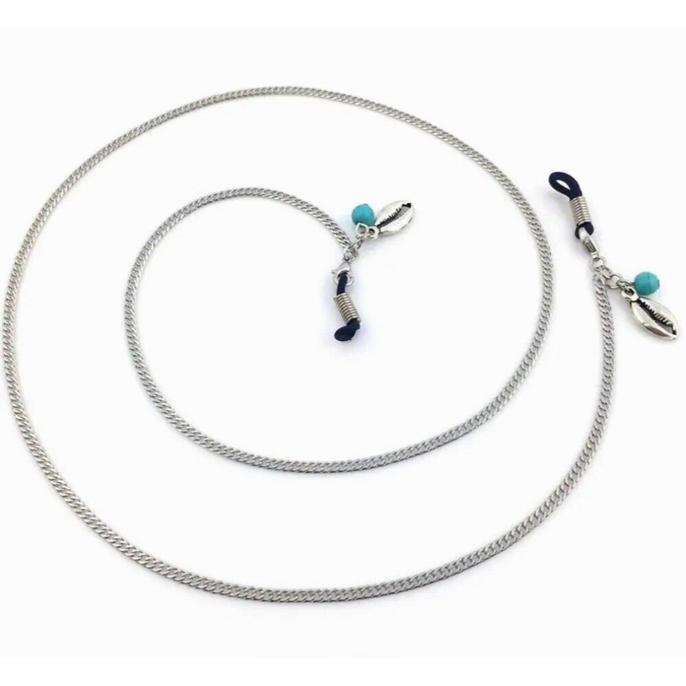 10pc/lot Fashin Ocean Series Conch Shell Sunglasses Chain Neck Cord Holder Metal Eyeglass Lanyard