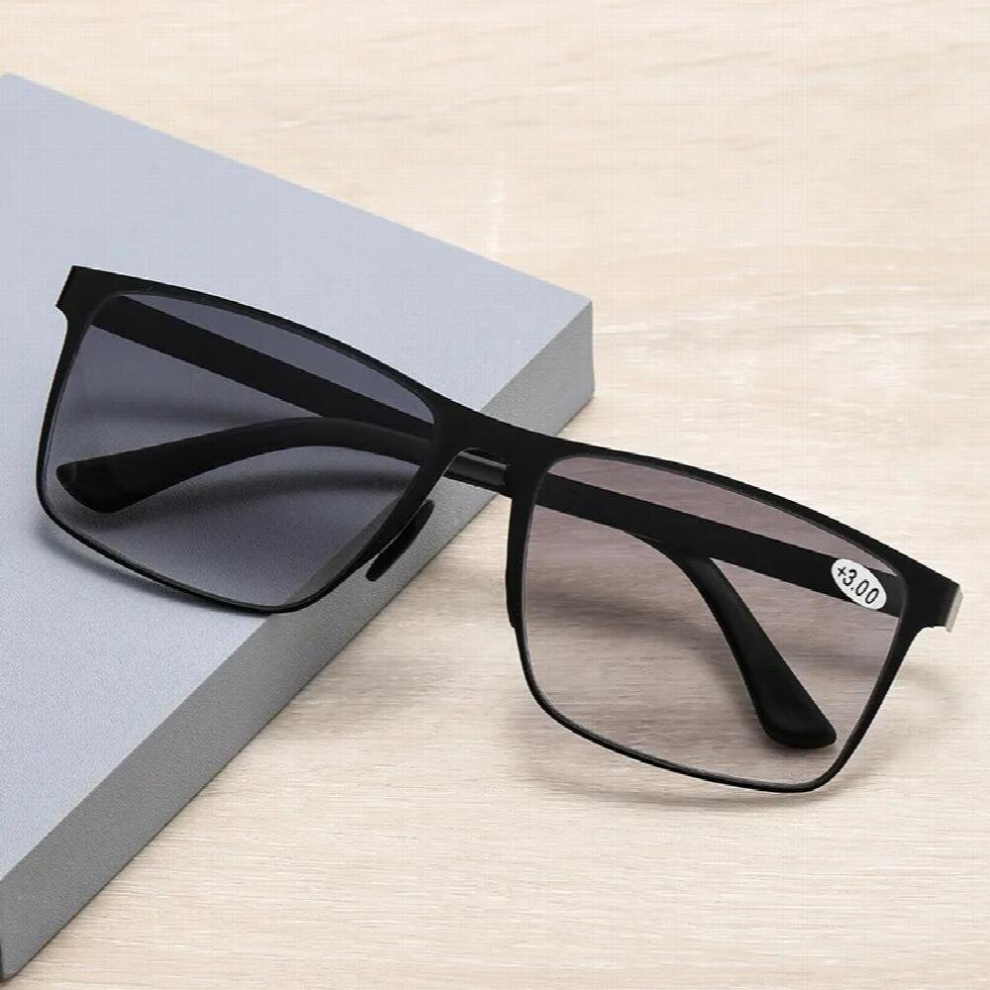Men's Multicoloured Business Reading Sunglasses Progresive Multifocal Reading Presbyopia Eyewear Near&Far Sighted Eyeglasses With Dioptric