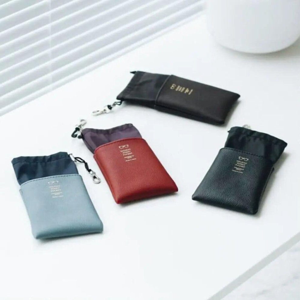 Men Soft Leather Women Drawstring Eyewear Case Sunglasses Protector Glasses Bag Eyeglasses Pouch