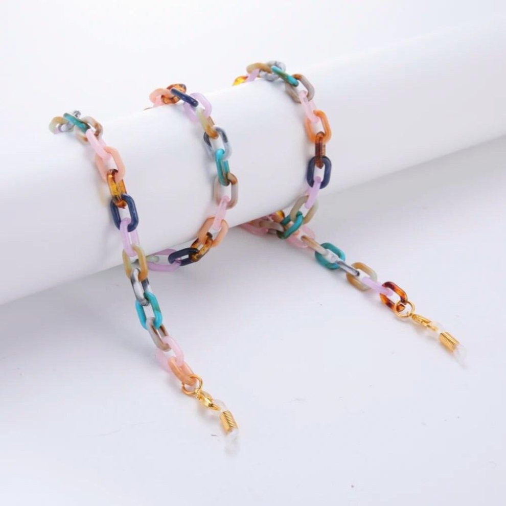 Multicoloured Acrylic Glasses Chain Lanyard Sunglasses Reading Eyewear Chain Glasses Mix Eyeglass Chain Accessories