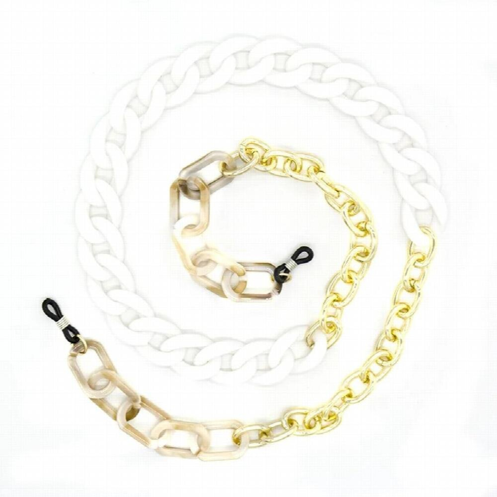 Splicing Acrylic Glasses Chains Holder Cord Reading Sunglasses Chain Women Largands Eyeglasses Hanging Neck Chain Strap Rope