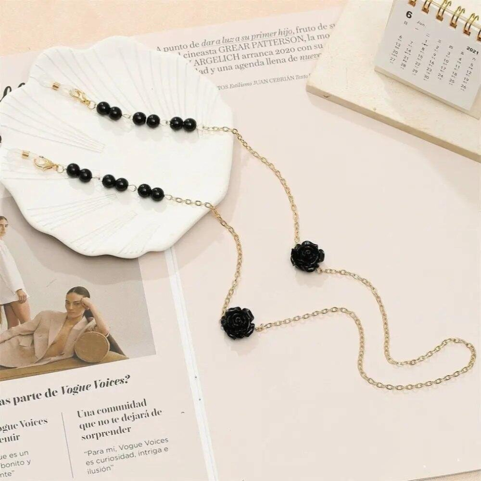 Multicoloured Anti-Lost Necklace Extender Beads Chain Pearls Glasses Chain Cord Holder Sunglasses Strap Eyeglasses Lanyards