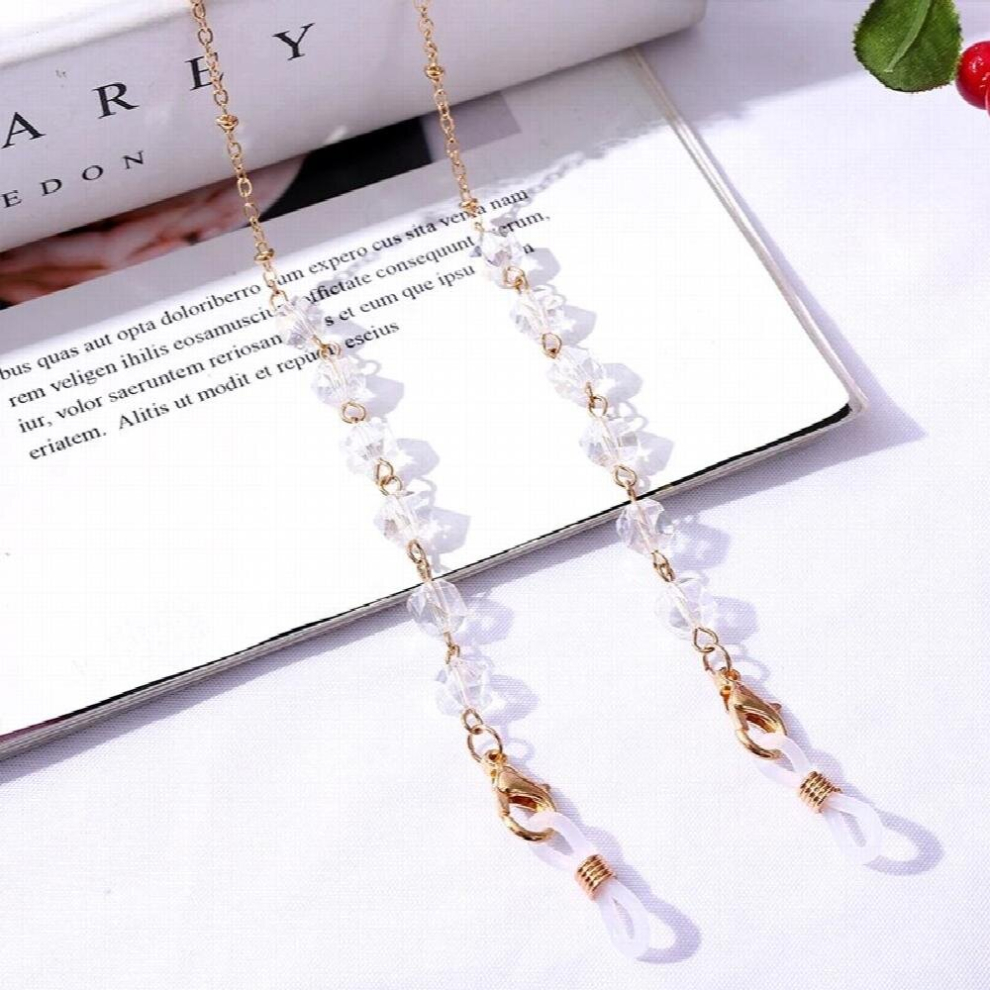 Multicoloured Bohemian Crystal Beaded Glasses Chains Lanyard Face Mask Rope Chain Holder Eyeglass Rope Sunglasses Cord Neck Strap For Women
