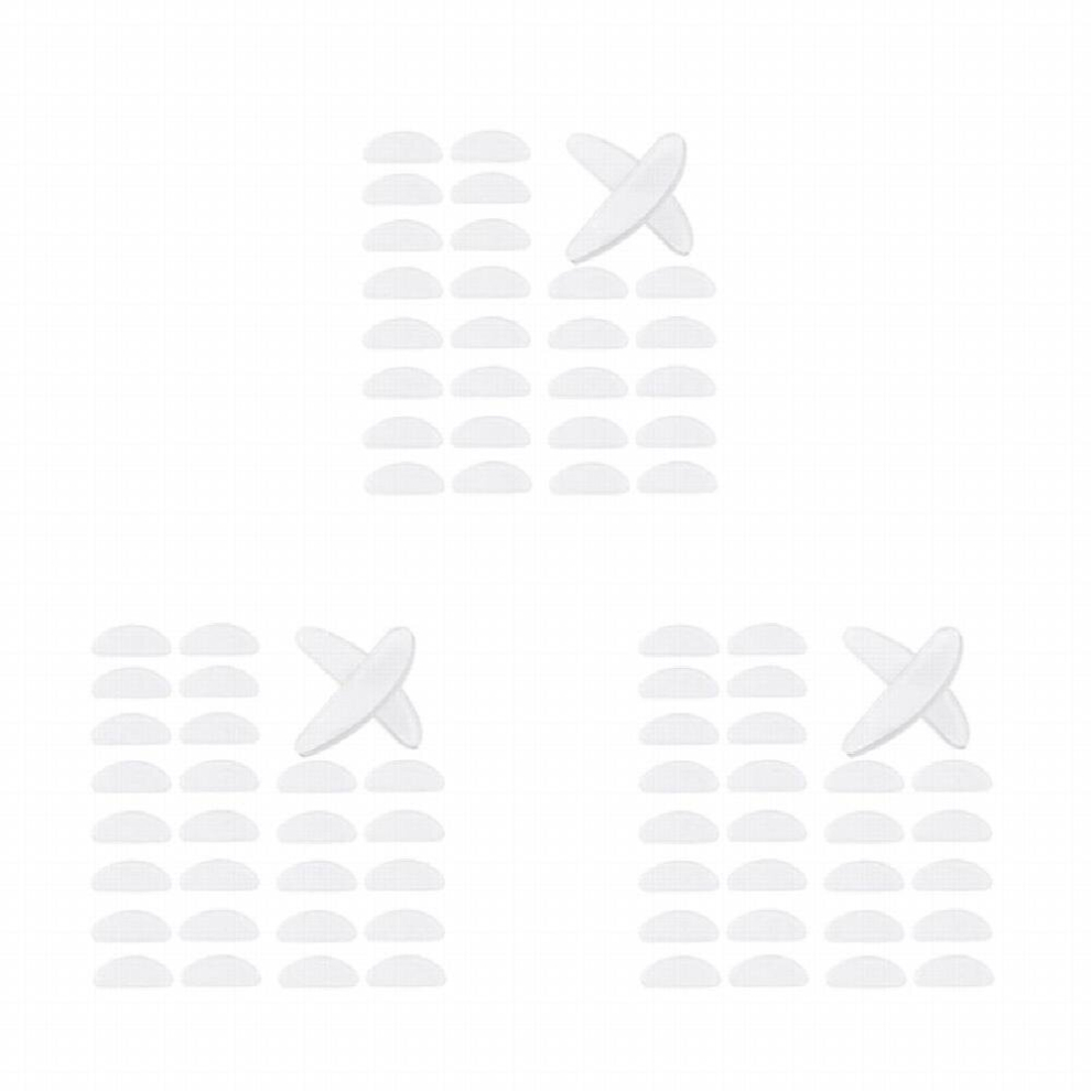 Purple 54 Pairs Eyeglasses Nose Pads Glasses Adhesive Silicone Anti-Slip Nosepads For Eyeglass Glasses Sunglasses